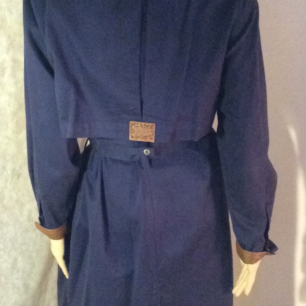 Vintage Together! Military Style Long Trench Coat - Picture 4 of 11